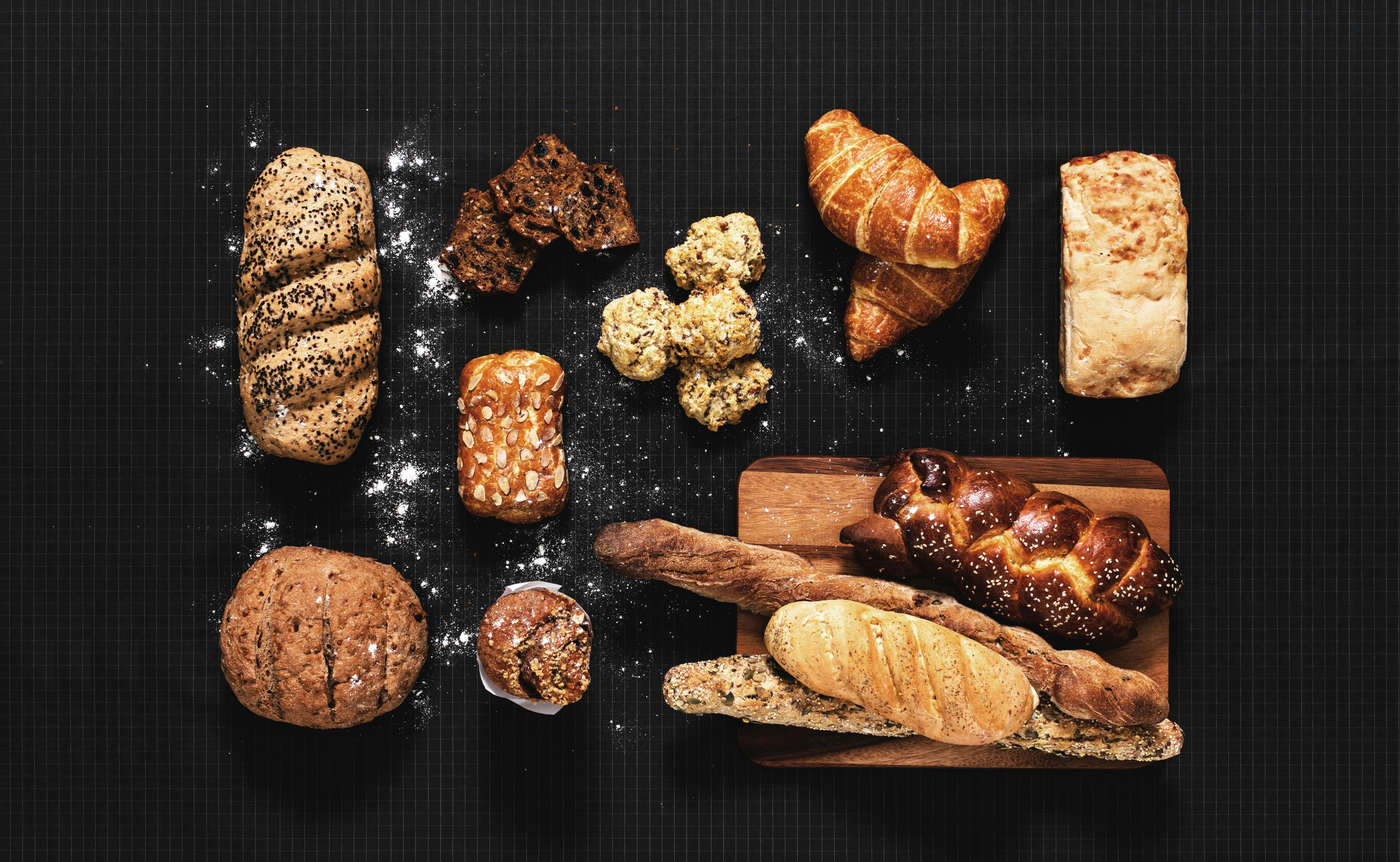 Freshly baked milk bread with golden crust